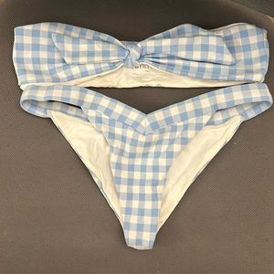 Frankie’s bikinis once worn gingham strapless bikini